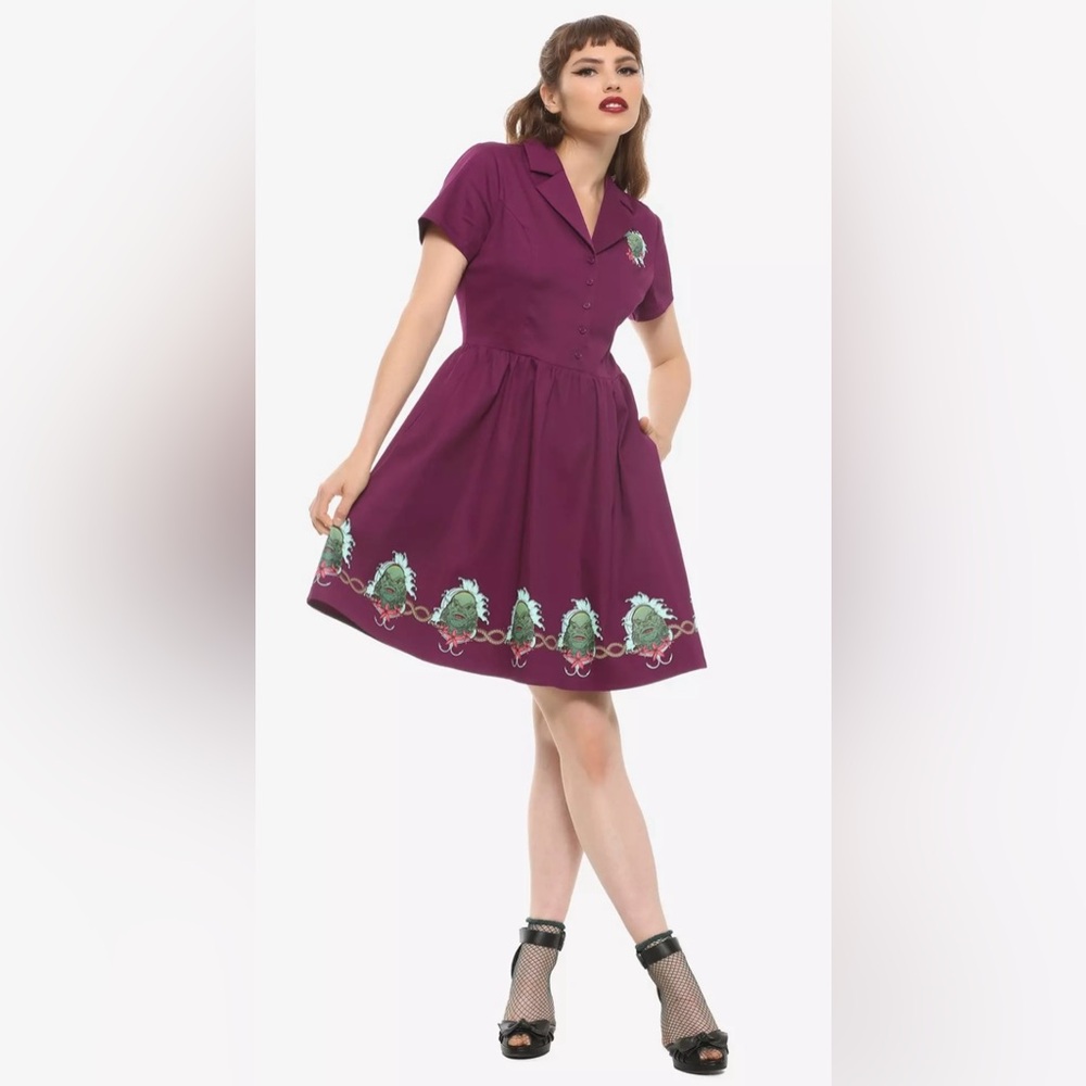 RARE - Universal Monsters - Lagoon Creature Purple Pinup Dress